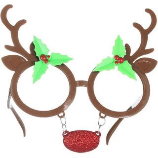 Tectake  Occhiali scherzosi - Renna con foglie 