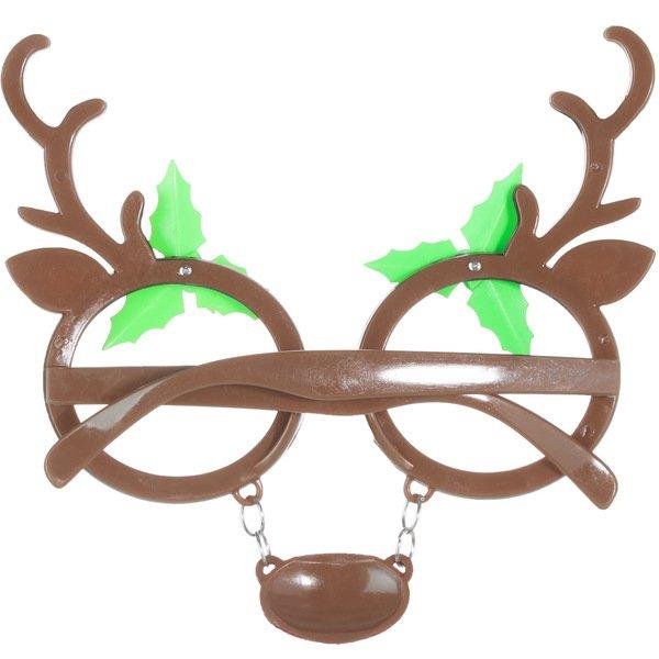 Tectake  Occhiali scherzosi - Renna con foglie 