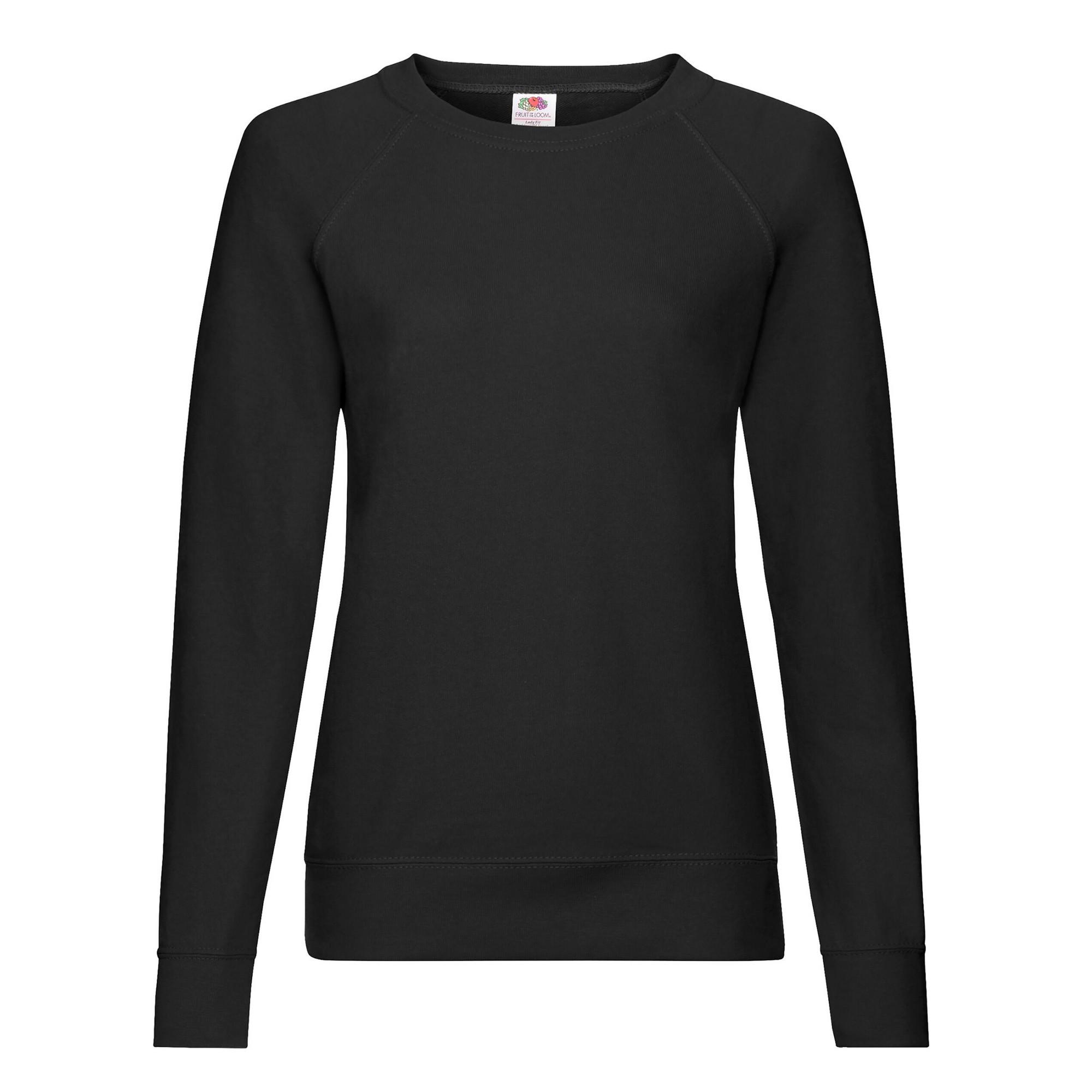 Image of Sweatshirt Leicht Raglanärmel Damen Schwarz 36
