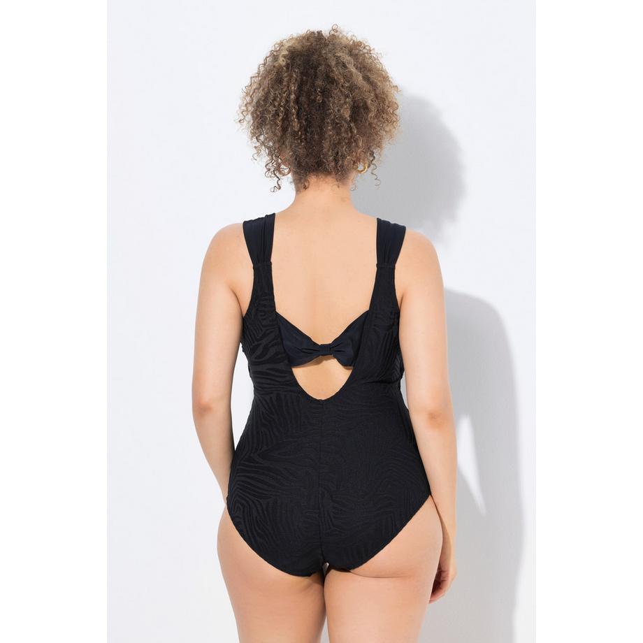 Ulla Popken Costume da bagno Fiocco Texture Tigre Coppe Morbide Spalline Larghe  