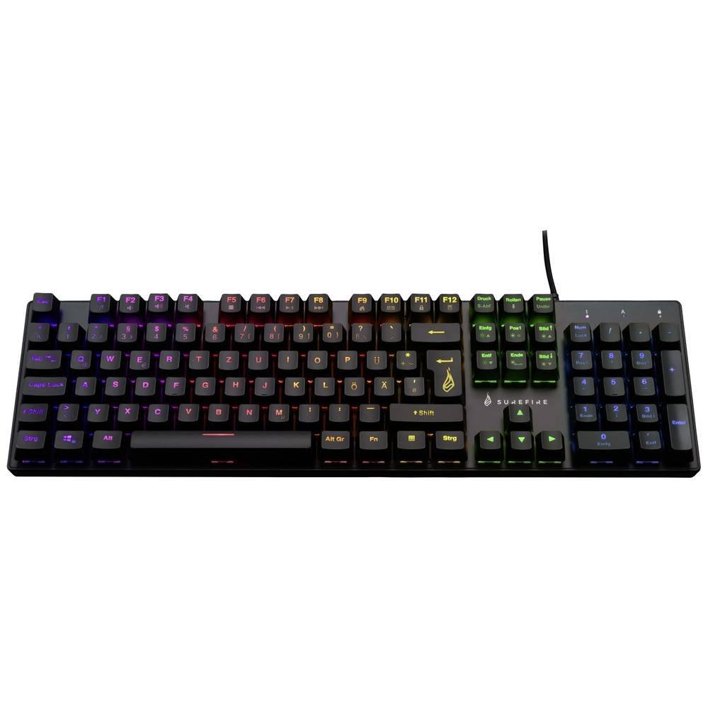 Image of SureFire Mechanische Multimedia-RGB-Gaming-Tastatur, Deutsch