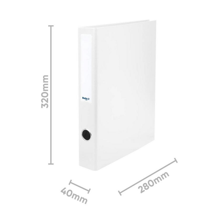 Biella BIELLA Zeigebuch Dinor-Quatro 4cm 126444.01 weiss, 4-Ring A4  