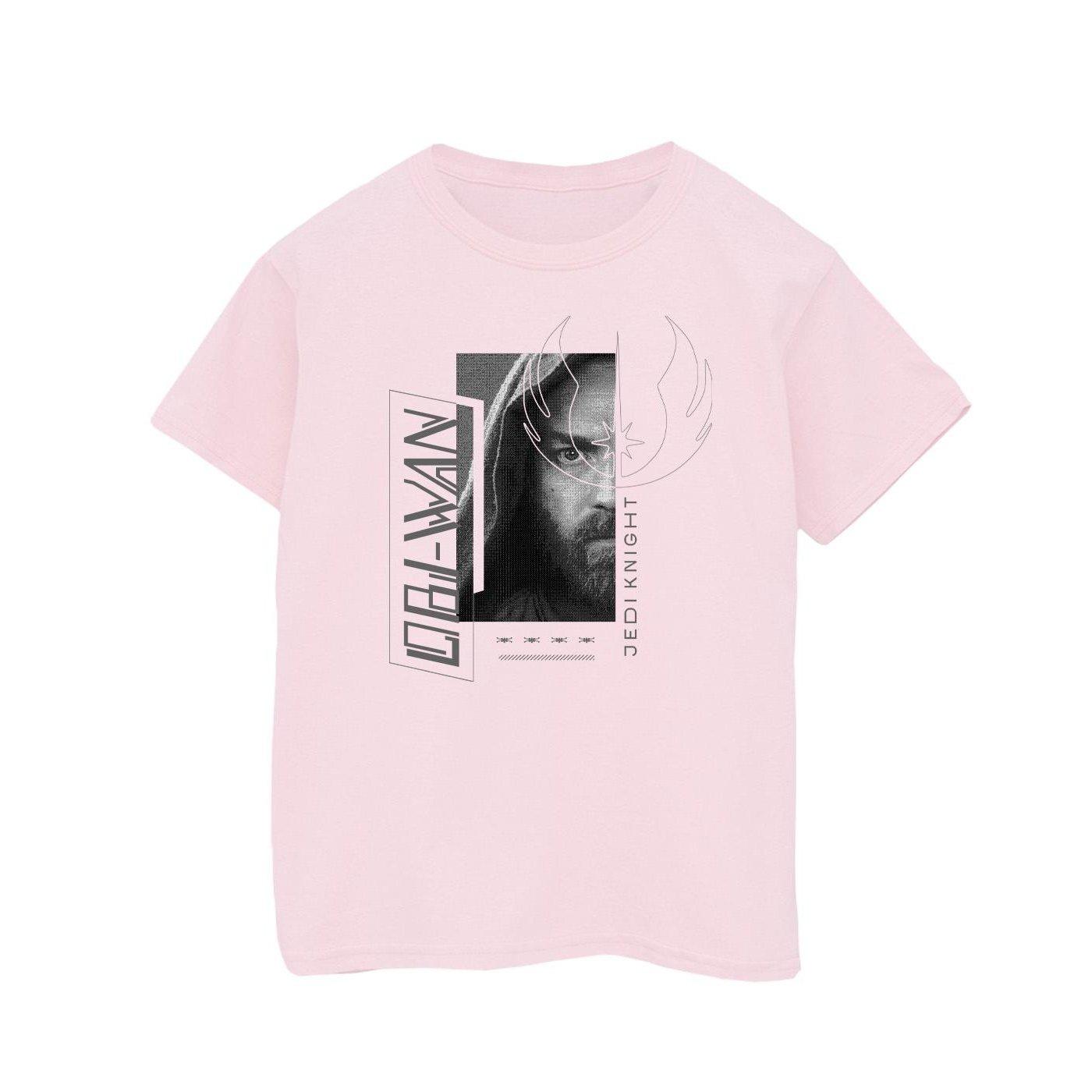Image of Obiwan Kenobi Jedi Scifi Collage Tshirt Mädchen Pink 128