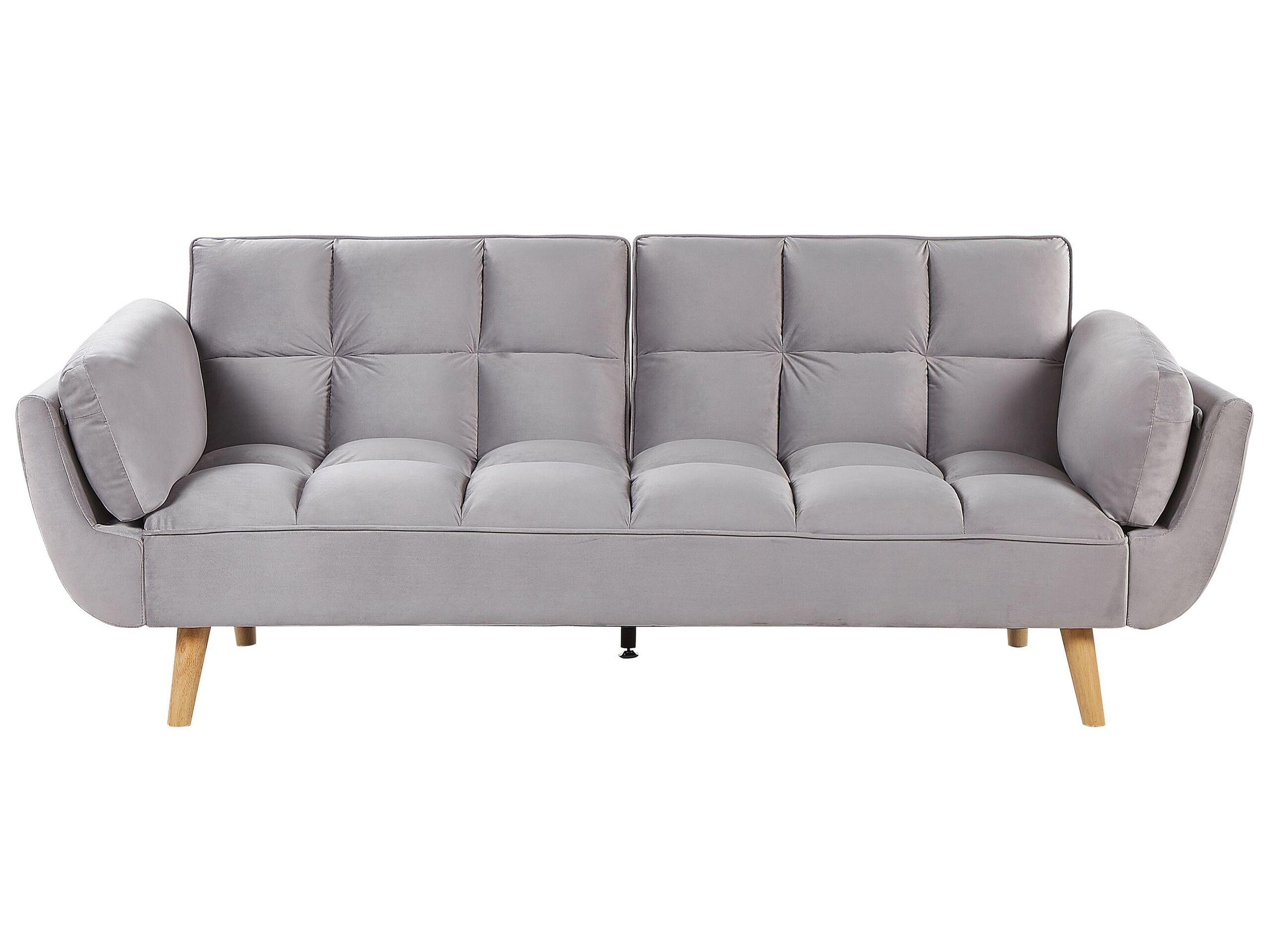 Beliani Schlafsofa aus Samtstoff Retro ASBY  