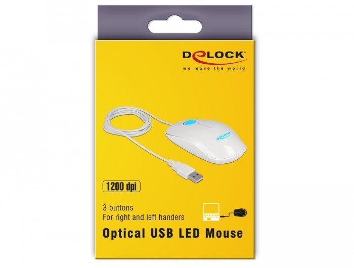 DeLock  12537 Maus Beidhändig USB Typ-A Optisch 1200 DPI 