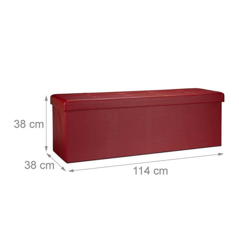 B2X Klappbare Sitzbank mit Stauraum aus Kunstleder  