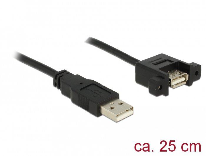 Image of 85462 USB Kabel 0,25 m USB 2.0 USB A Schwarz