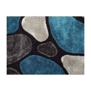 OZAIA Tapis shaggy à  poils longs PIETRA turquoise et10  