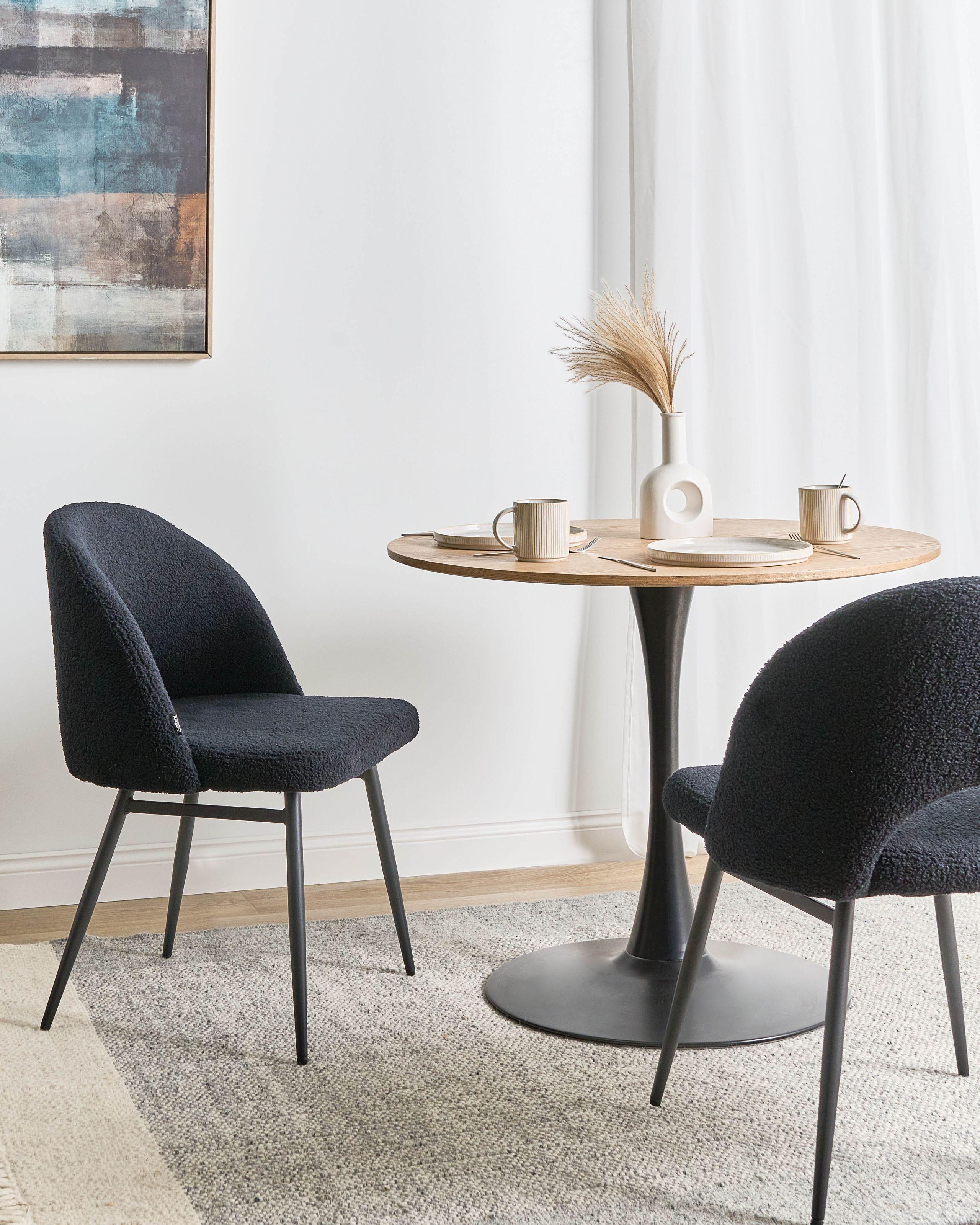 Beliani Set di 2 sedie da pranzo en Bouclé Glamour ONAGA  