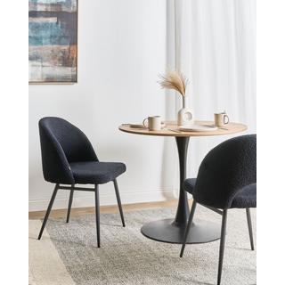 Beliani Set di 2 sedie da pranzo en Bouclé Glamour ONAGA  