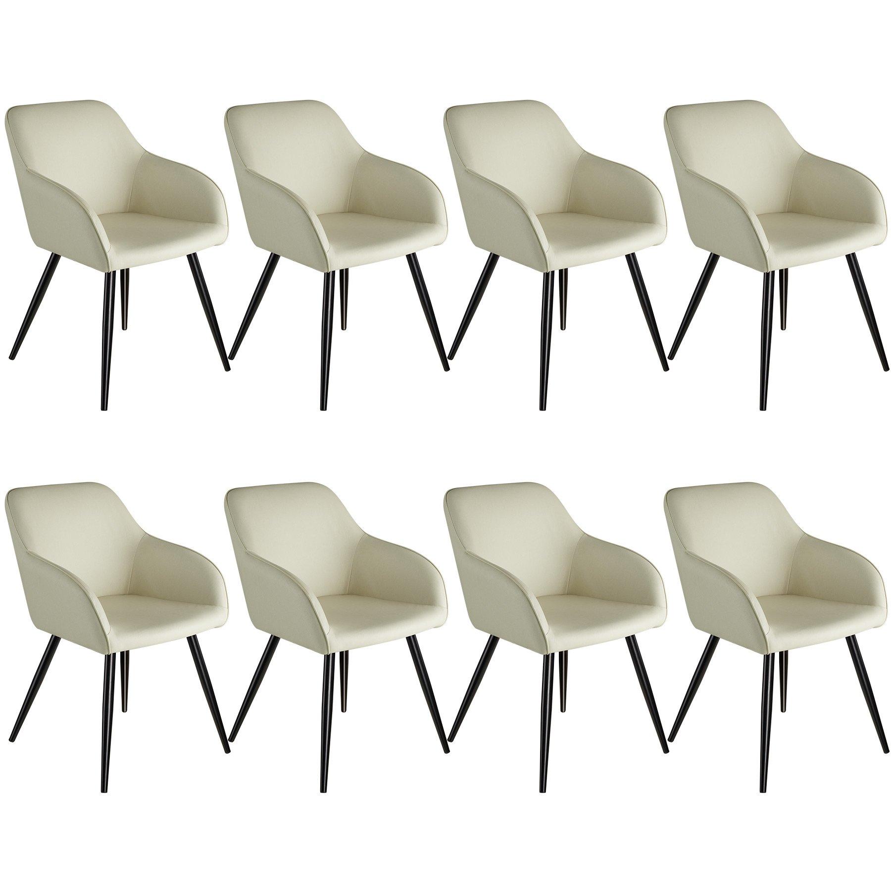 Tectake 8 Chaises Marilyn tissu  