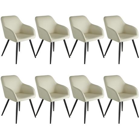 Tectake 8 Chaises Marilyn tissu  