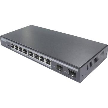 8-Port Gigabit PoE-Switch + 2 SFP, Level 2 managed, Backplane mit 20Gbps