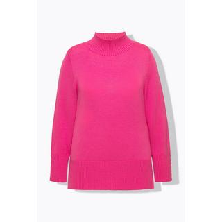 Ulla Popken  Pullover, Woll-Seidenmischung, Stehkragen, Zierperlen 