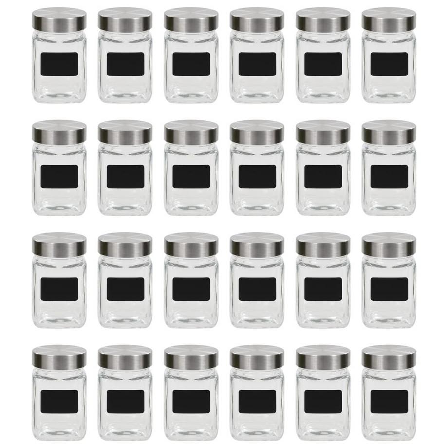 Pots de conservation avec autocollant  pcs verre