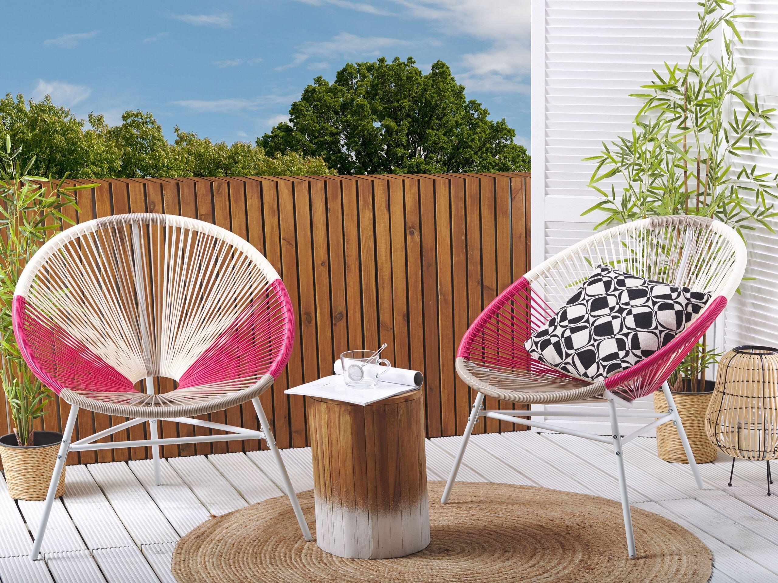 Beliani Set mit 2 Stühlen aus PE Rattan Modern ACAPULCO  