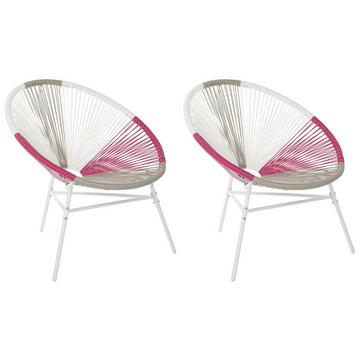 Set mit 2 Stühlen aus PE Rattan Modern ACAPULCO