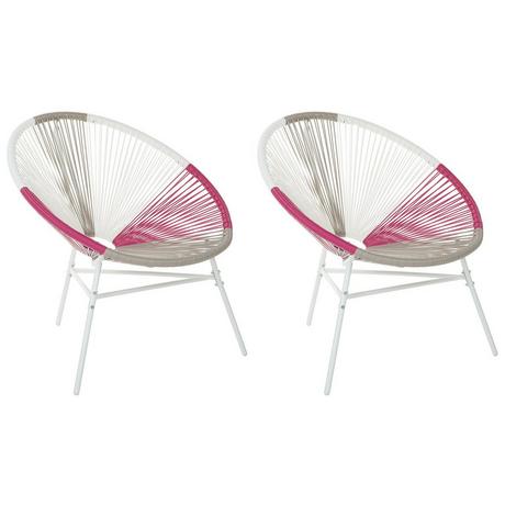 Beliani Set mit 2 Stühlen aus PE Rattan Modern ACAPULCO  