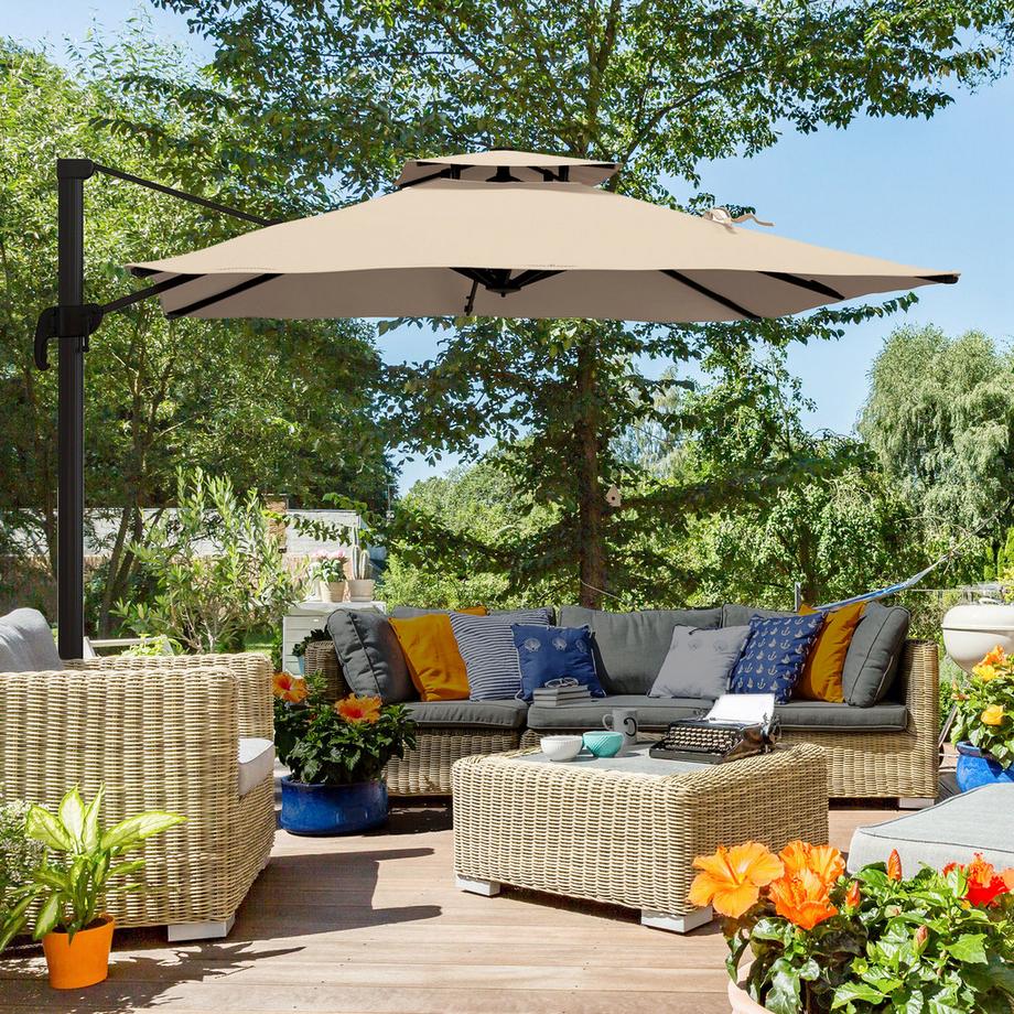 Outsunny Parapluie de feu de circulation  