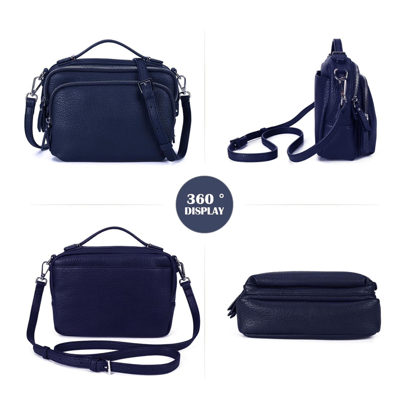 Only-bags.store Sac à bandoulière avec fermeture à glissière, sac à bandoulière, sac à main en cuir de petite taille Sac à bandoulière avec fermeture à glissière, sac à bandoulière, sac à main en cuir de petite taille 