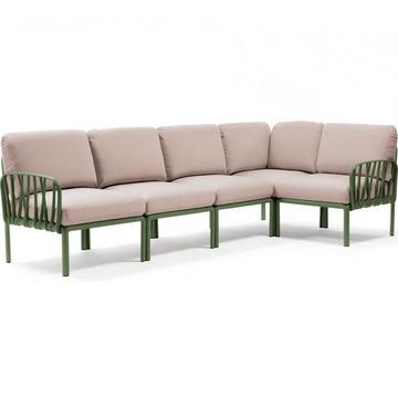 Chaise longue de jardin komodo (5 pièces) agave beige