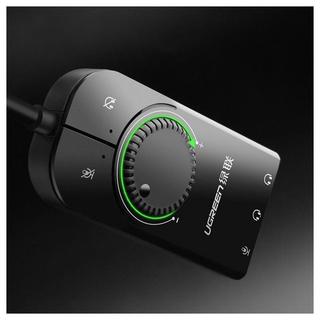 UGREEN  UGREEN Adaptateur De Carte Son Stéréo Externe USB, 15cm - Noir 