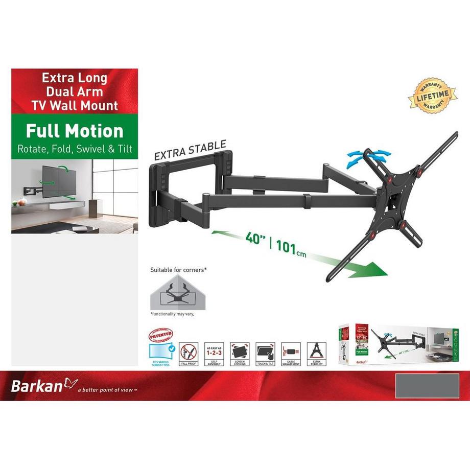 Barkan  Wandhalterung WH 464XL-SW Schwarz 