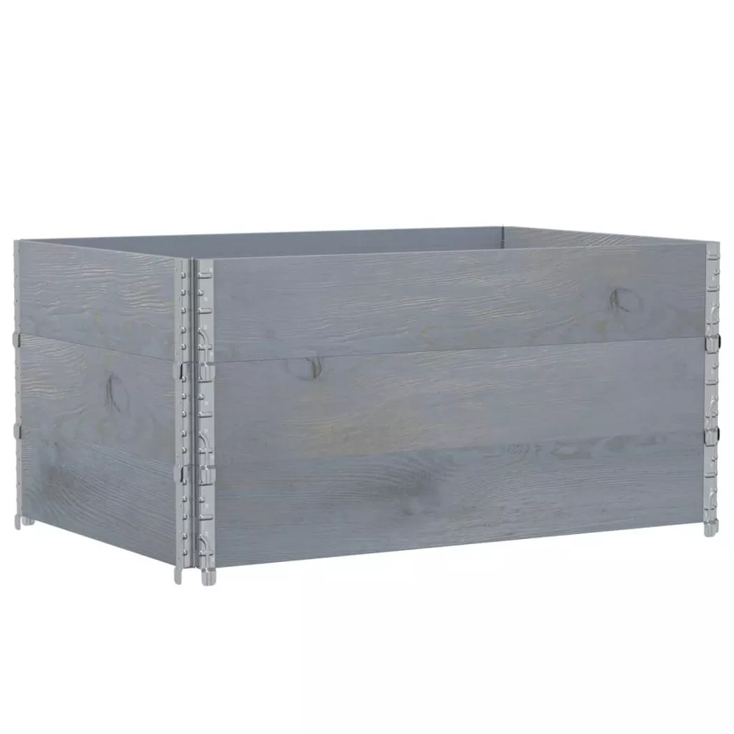 VidaXL - Jardinière bois de pin, One Size, Gris