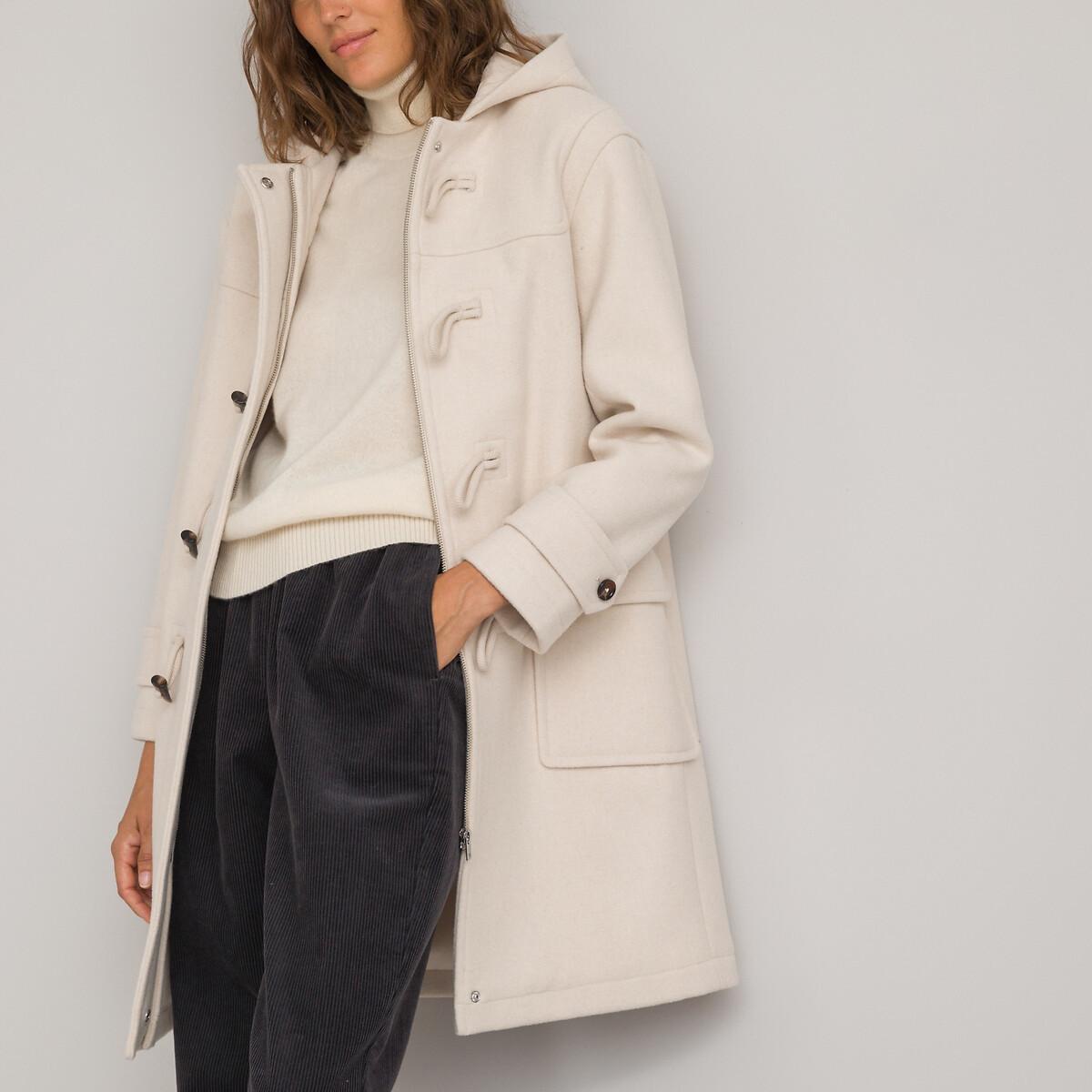 Image of Dufflecoat Mit Kapuze Unisex Beige 50