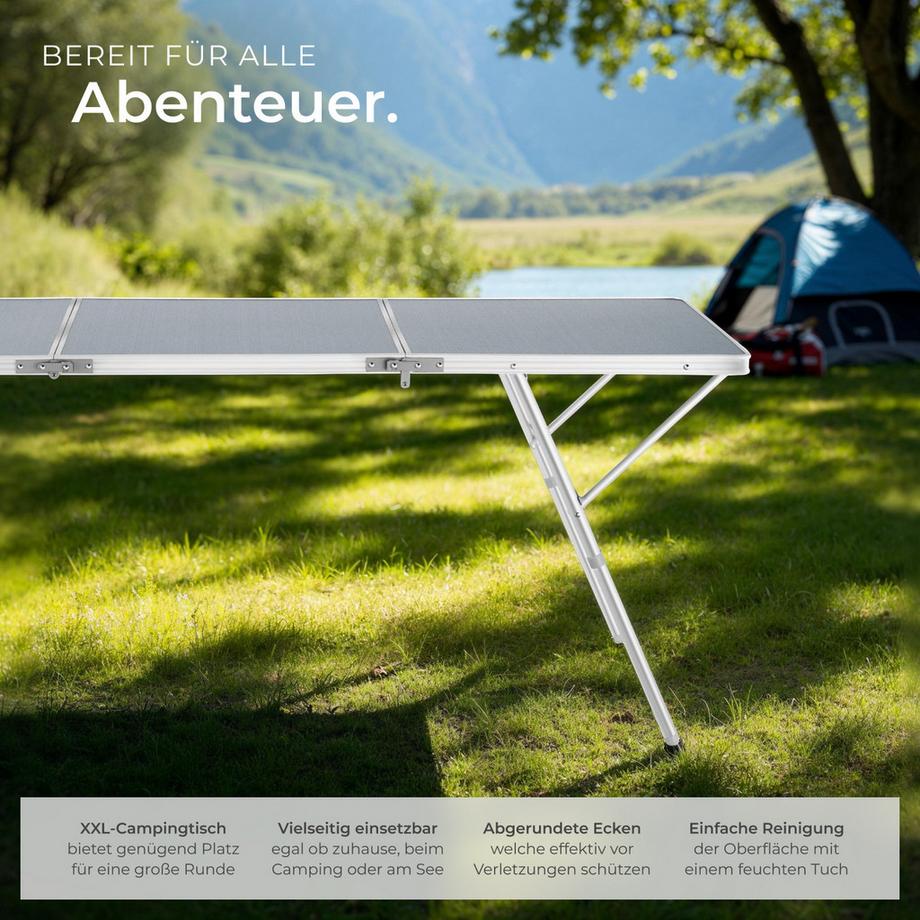 Tectake  Table de camping JUMBO pliable 