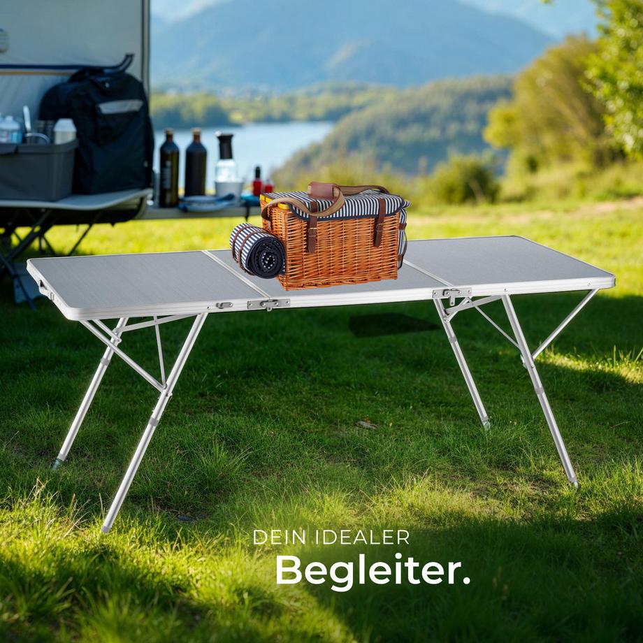 Tectake  Table de camping JUMBO pliable 