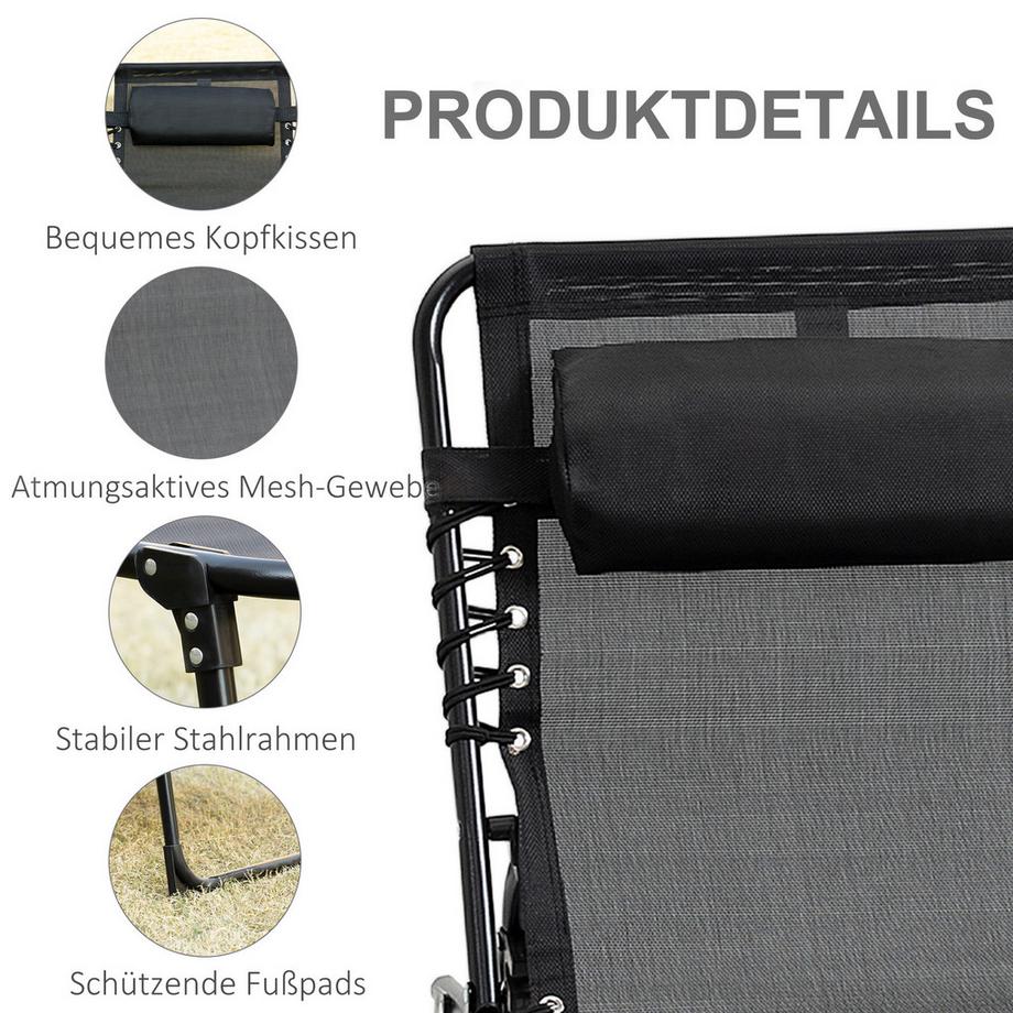 Outsunny Chaise longue  