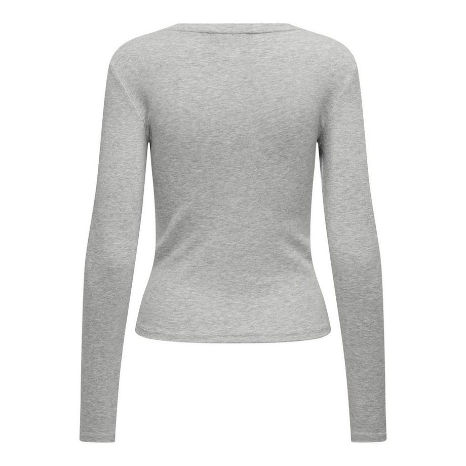 ONLY Riley O-Neck Slim Fit Top Maniche Lunghe  