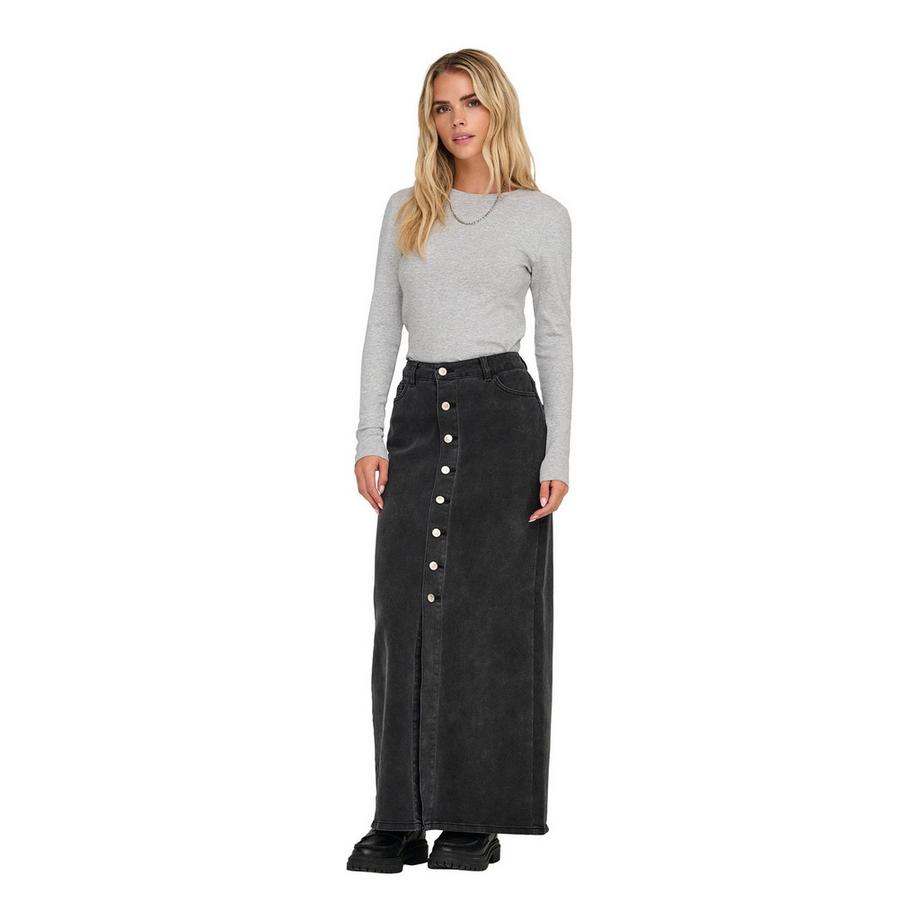 ONLY Riley O-Neck Slim Fit Top Maniche Lunghe  