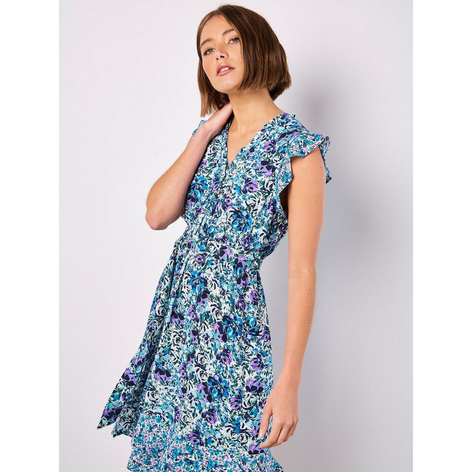 APRICOT Mini Robe Fleurie à Volants  
