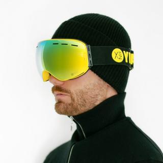 YEAZ  XTRM-SUMMIT Ski- Snowboardbrille mit Rahmen gelb verspiegelt 
