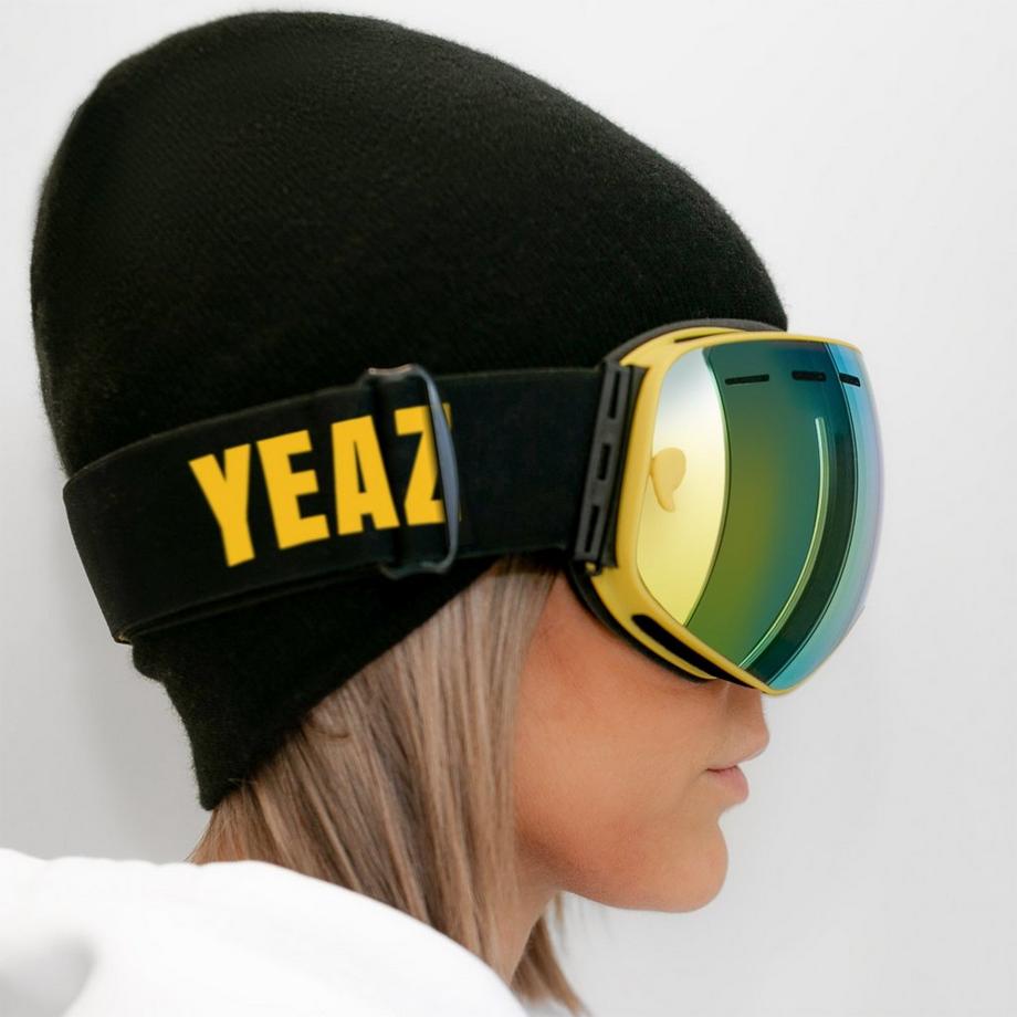 YEAZ  XTRM-SUMMIT Occhiali da sci e snowboard con cornice gialla a specchio 