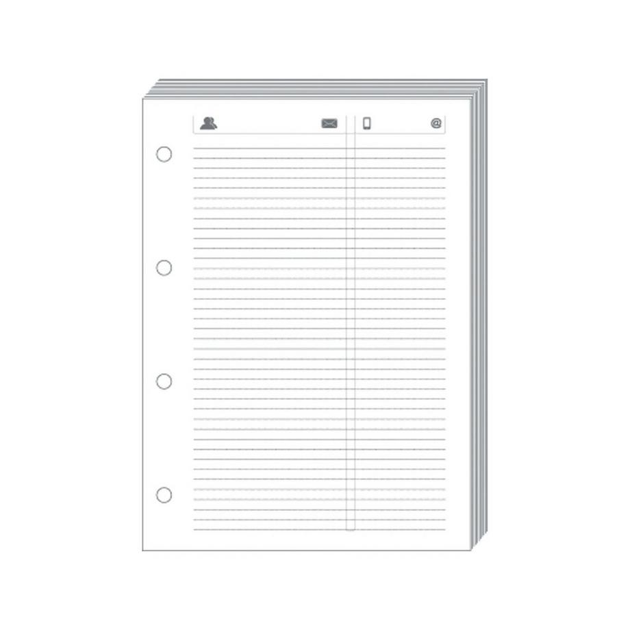 QUO-VADIS  Ricariche organizer - Senza righe - 15x21 cm - Ricambio 