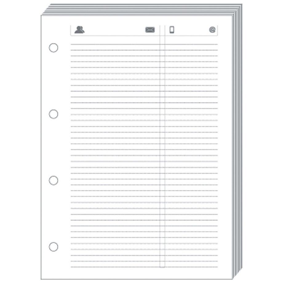 QUO-VADIS  Ricariche organizer - Senza righe - 15x21 cm - Ricambio 