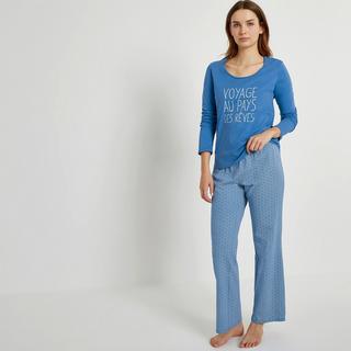 La Redoute Collections  Pyjama manches longues en jersey de coton 