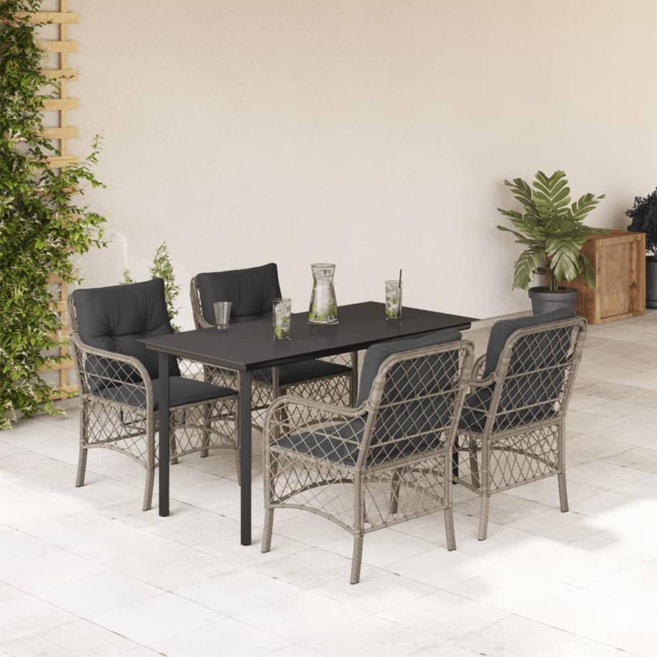 VidaXL set da pranzo da giardino Polirattan  