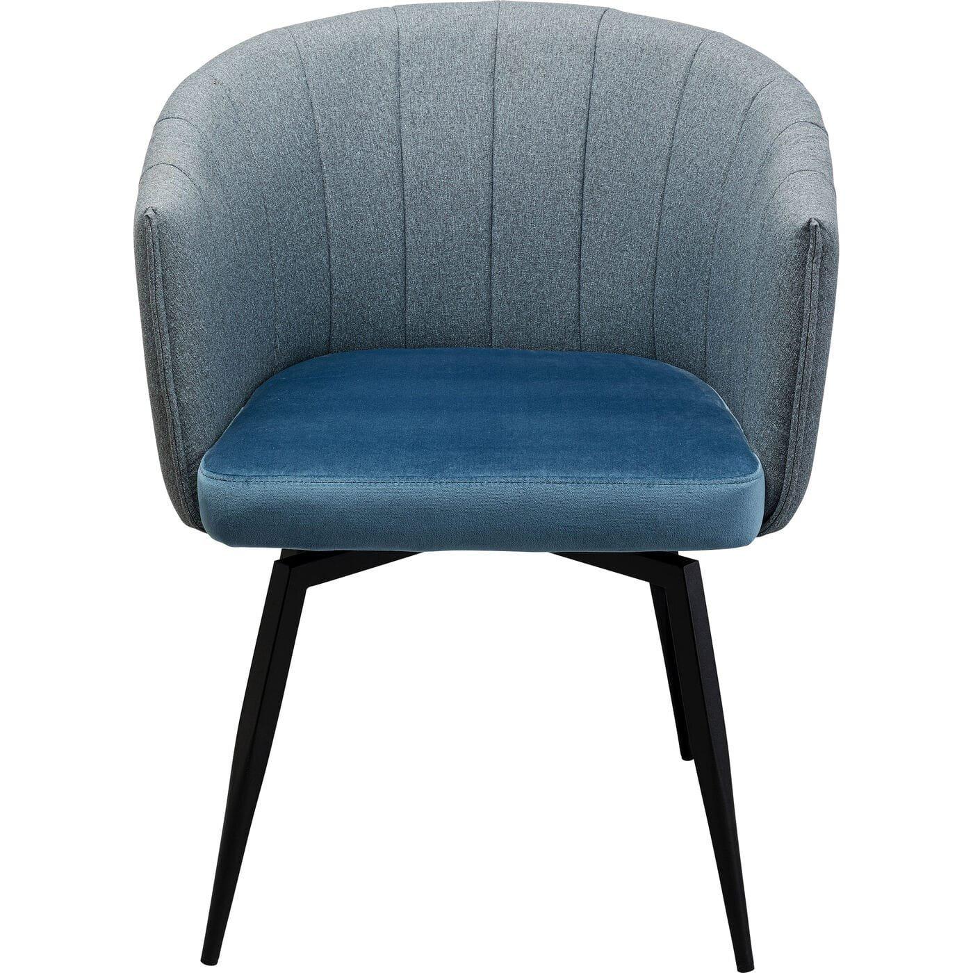 KARE Design Sedia girevole Merida blu  