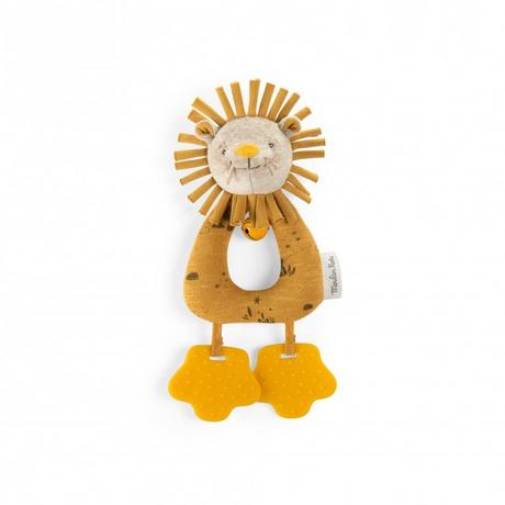 Moulin Roty  Hochet en forme d'anneau, lion, Sous mon baobab, Moulin Rots 