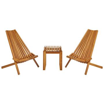 Bistro Set aus Akazienholz Rustikal BELLANO