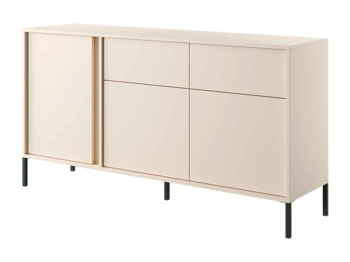 Image of Sideboard mit 3 Türen & 2 Schubladen - mit LED-Beleuchtung - Beige - ELYNIA Sideboard mit 3 Türen & 2 Schubladen - mit LED-Beleuchtung - Beige - ELYNIA