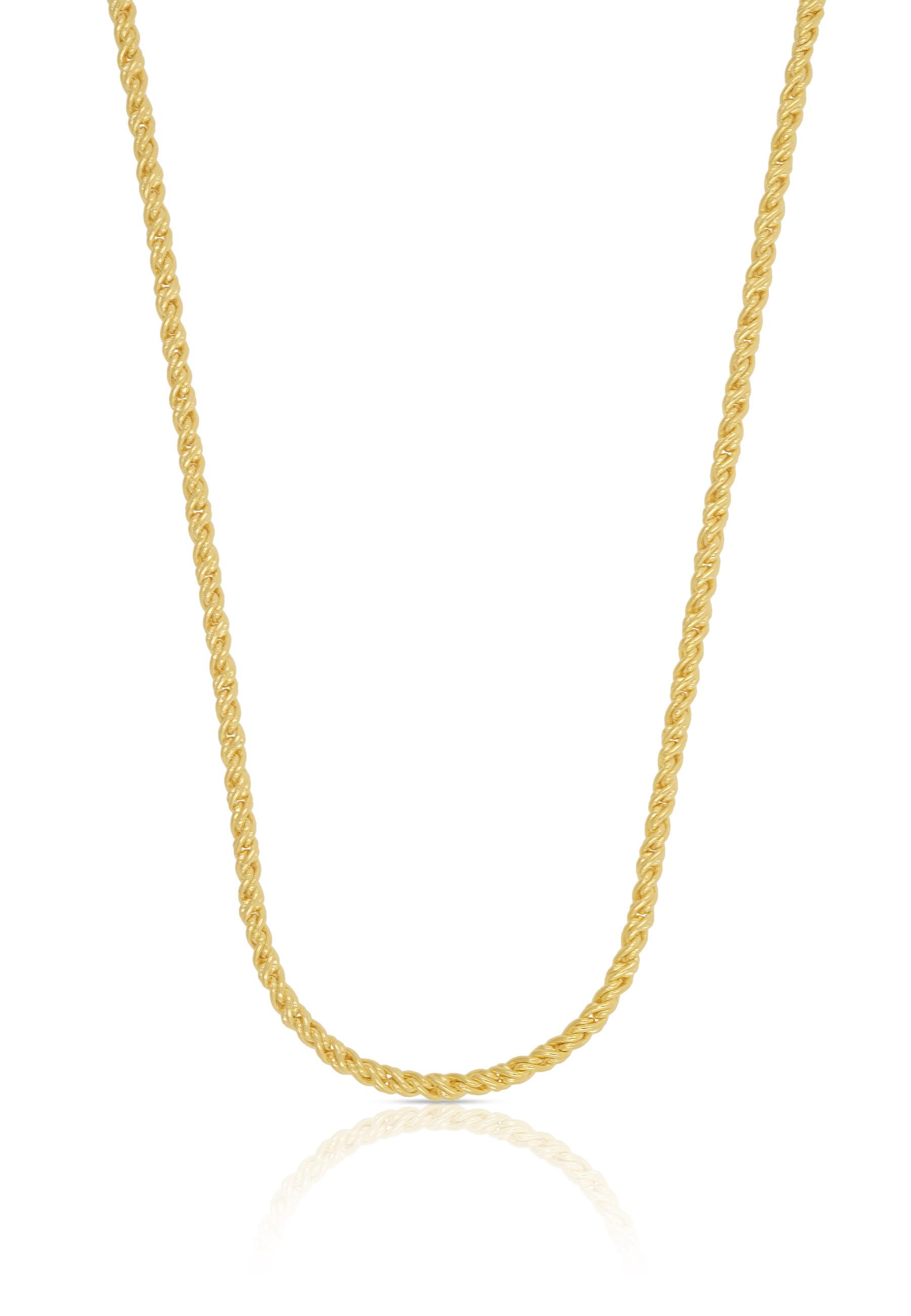 MUAU Schmuck  Collier Doppelanker Gelbgold 750, 1.9mm, 50cm 