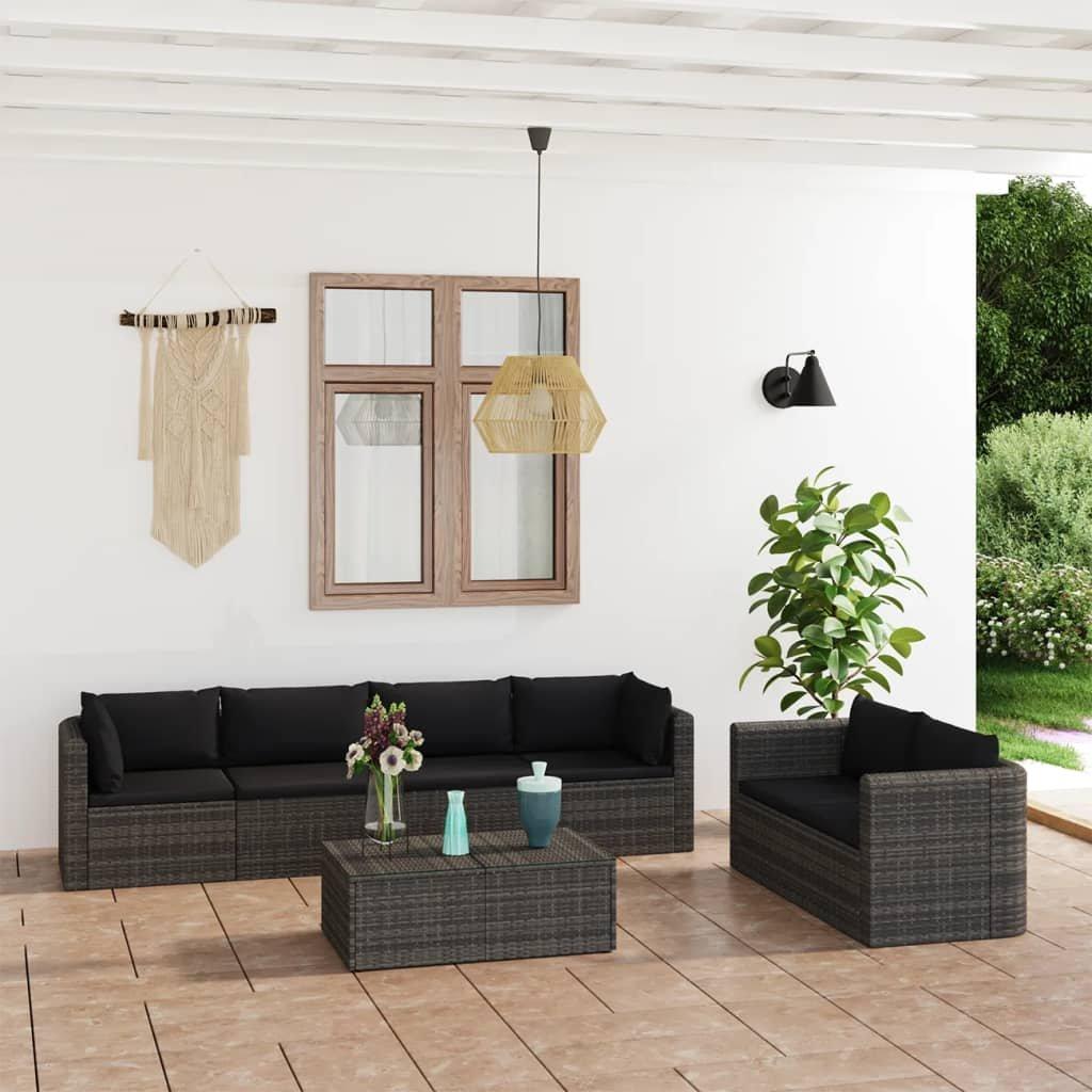 VidaXL Garten-sofa-set poly-rattan  