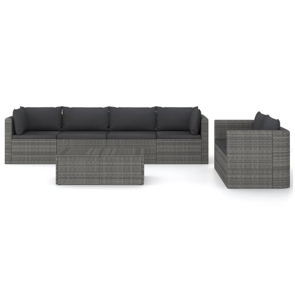 VidaXL Garten-sofa-set poly-rattan  