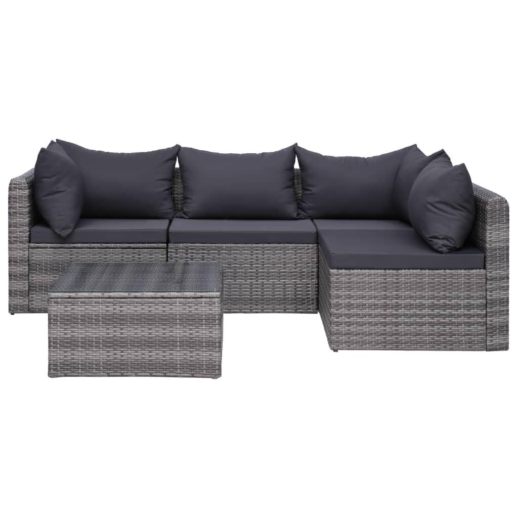 VidaXL Garten-sofa-set poly-rattan  