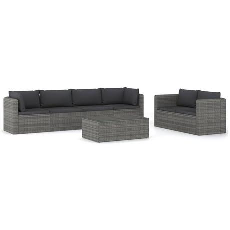 VidaXL Garten-sofa-set poly-rattan  